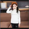 Baby Maternity Drop Leverans 2021 Liligirl Baby Girls Vinter Turtleneck Tröja Colthes Höst Boys Barnkläder Pullover Stickad Solid