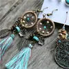 Bohemisk stil vintage örhängen uppsättning för kvinnors produkter 2021 Feather Arrow Moon Heart Metal Acrylic Dangle Earring Chandelier