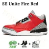 Jumpman Cardinal Red 3 3s Mens Basketball Skor Pine Grön 3m Svart Röd Cement Tinker UNC Varsity Royal Pure White Cool Grey Ma Men Sport Sneakers