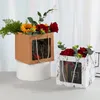 Kreative Fenster Tragbare Geschenktüte Weiß Borwn Marmorierung Papiertüte Kleidung Allgemeine Blume Geschenk Handtasche Großhandel