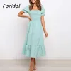 Casual Impressão Manta Vestido de Verão Longo para Mulheres Roupas Beach Boho Maxi Escritório Senhora Elegante 210427