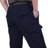 Atmungsaktive wasserdichte, schnell trocknende Freizeithose für Herren, Sommer, leichte militärische lange Hose, taktische Fracht, M-4XL 210715