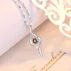 Hängsmycke Halsband Arrow Of Love Necklace för kvinnor Sterling Silver Clavicle Chain Enkel S999 Ren födelsedagspresent Flickvän