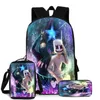 Oxford Bag DJ Marshmallow Backpack Versatile Music Marshmello Schoolbag High School Student Travel Bags Three Piece Backpacks345r