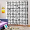 Black And White Curtains 3D Living Room Bedroom Curtain Decoration Note Design Kitchen Door Cortinas & Drapes
