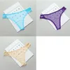 PCS Mid-Rise Calcinha Sexy Branco Azul Branco Mulheres Negras Underwear Lace Briefs Macio Transparente Panty Mulheres