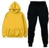 Höstens träningsoverall för män Hooded Sportswear Långärmad Luvtröja Pullover Byxor Leggings 2-delads Set Sweatsuit Märke Sportoverall S-XXL