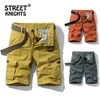 Vår sommar män jogger militär last shorts bomull taktisk s styrelse casual kläder 210629