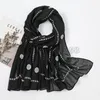 Bestickter Schal Luxus Winter Frau Schals Plain Weiche Leinen Baumwolle Schal Schals Bandana Hijab Foulard Femme Echarpe