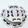 Süper Yumuşak Doğal Yanlış Lashes 12 Stilleri Wispy Faux 3D Vizon Kirpik Kabarık Kalın Çapraz Kıvırmak Sahte Göz Kirpik Paket Kutusu ile Sahte Göz Kirpik Uzatma