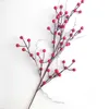 Kerst Berry Kunstmatige dennenappel voor Kerstmis Decoratie Fake Flower Kunstmatige Pijnboom Tak DIY Home Party Decor Y0630