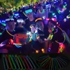 Máscaras de festa Dança DJ Club Bar Decorativo Piscando Neon EL Light Up Slim Tie Novidade Cosplay LED Rave Neck para Men7055553
