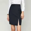 Skirts Summer Office Wear Women Skirt Short Sexy Black Korean Bodycon High Waist Slit Business Dress Formal Suit Girls