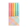 Highlighters Andstal KACO 5 Colors/lot Macaroon Pastel Colors Highlighter Pen Set Color For School Marker Stationery Office Mark