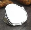 Party Favor mirrors gifts DIY Makeup Mirror Iron 2 Face Sublimation Blank Plated Aluminum Sheet Girl Gift Cosmetic Compact Mirror Portable Decoration