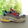 Nowa najlepsza platforma Paris Triple-S Men Casual Buty Triple Black Red Cream Yellow Beige Green Gym Blue Fashion Womens Trenerers Designer Sneakers US 6-12