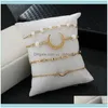 Link, gioiello, catena 4 pezzi/set di bracciali acrilici a stella moon color oro