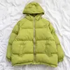 Candy Color Woman Jacket Solid Hooded Winter Warm Thick Manteau Femme Hiver Cute Sweet Parkas Zipper Coat 19194 210415