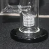 빈티지 8inch 폭도 재활용기 유리 봉수 흡연 물 담뱃대 파이프 블랙 컬러 매트릭스 Perc Bubbler Heady Oil Dab rigs 고객 로고를 넣을 수 있습니다