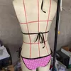 Çok Renkli Panelli Bikinis Düşük Bel Plaj Thongs Vintage Halter Bikini Charm Kadınlar Mini Beach Sütyen Külot