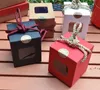 Kreatives Design Kraftpapier Geschenkbox mit klarem Fenster Honigmännchen Tee Brauner Zucker Box Süßigkeitskiste mit Seil RRF13406
