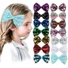 Sequin Girls Hair Clips Baby Haarspeld Barrettes Klauwen Kinderen Designer Hairbows Clip Kinder Boutique Haarspelden Mode Hoofddeksels Accessoires Party Gunst LT24