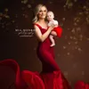 zwangere moederschap jurken rood