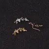 CZ несоответствуют хрящевые серьги серьги хряда спираль для пирсинга ювелирные изделия завод посадки цветок листьев геккона альпинистов