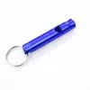 Outdoor Gadgets 4,7cm * 0.9cm Whistles Training Multifunktionell Aluminium Emergency Survival Keychain för Camping Vandring Sport SC017