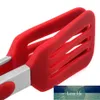 Utensili per verdure Insalata per servire Pinze per barbecue Cucina antiaderente Silicone Pizza Pane Bistecca Clip Utensile con manico in acciaio inossidabile