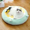 Lits de chats meubles de lit sucré canapé canapé d'hiver panier de maison chaude détachable coussin lavable doux petit confort