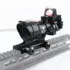 ACOG 4X32 Scope Riflescope Chevron Reticle Fiber Red Illuminated Optic with RMR Mini Dot Sight