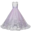 Abiti da ragazza Vintage Flower Girls Dress For Wedding Evening Children Princess Party Pageant Abito lungo Abiti formali per bambini