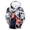 Bluzy męskie męskie bluzy Japan Anime Jujutsu Kaisen 3d Printed Men Men Women Hoodie Child Boys Girl Harajuku kreskówka Pullover