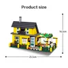 建築村のヴィラコテージビルディングブロックシティモダンな小屋フランスハウス村ファームレンガのための教育玩具x0902