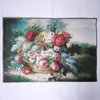 Mão tecida brocado flor cesta flor bordado flor rica decoração pintura pingando pintura na sala de estar