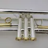 BB di alta qualità BB TRUMPET LT180S-72 Golden Silver placcato in ottone strumento musicale professionale con custodia