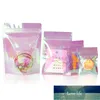 100pcs/Lot Rainbow Laser Plastic Zip Lock Bags Resealable Snacks Coffee Beans Sugar Salt Fridge Fresh Gifts Packaging Pouches