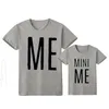 Kijk en Mini Me Patroon Matching Outfits Kinderkleding Dad Son Kleding Familie T-shirts Mode Kleding 210417
