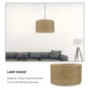 Lampa täcker nyanser 1pc modern rustik lampskärms imitation rotting vävning täcker dekor (khaki)