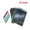 12 inch LCD Writing Tablet Drawing Board Blackboard Handwriting Pads Gift for Adults Kids Paperless Notepad Tablets Memos Green or color handwriting With Pen