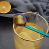 PEES BEBIDAS 304 Bebida de acero inoxidable Pearl Milkshake Burbuja Té Straw Straw Spoon Bar Accesorios Colorido Reutilizable Metal Sets XU