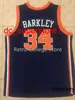 100% sydd 34 Charles Barkley Bule Vit Basket Jersey Anpassningsbara Numret Namn Jerseys Mens Kvinnor Ungdom XS-6XL
