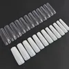 Valse nagels 120pcs / box XXL vierkante volledige dekking pers op nagel tips helder / natuurlijk extra lang rechte manicure gereedschap nep va-08