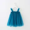 Vestido liso para niña, ropa de verano para niña pequeña, 2021, envío directo, vestido para niña de la escuela 90 a 140, vestido acampanado, ropa de otoño para niño pequeño Q0716