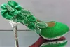 الأخضر الماس الزهور أحذية الزفاف زهرة مضخات عالية الكعب أحذية الزفاف 8 سنتيمتر 10 سنتيمتر أحذية حفلة موسيقية لسيدة