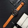 Reloj Mecánico automático ONOLA para hombre 2021, reloj de pulsera de cuero con esfera grande de lujo, deportivo informal a la moda, reloj masculino único Q0902