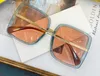 Oversized Sunglasses for Men Women 0903 Gold Blue Pink Lens Retro Glasses Occhiali da Sole Fashion Sunglasses With Box335d