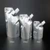 2021 50ml 100ml 250ml Empty Transparent bag Aluminum Foil Spout Bags For Drinking Liquid Storage Bag Milk Sauce Oil Stand Up bag Pouch