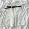 Kimutomo Solid Casual Spodnie Panie Moda Wiosna Koreański Luźne Kieszenie Wysokie Wasit Szeroki Noga Kolano Długość Spodnie Pas 210521